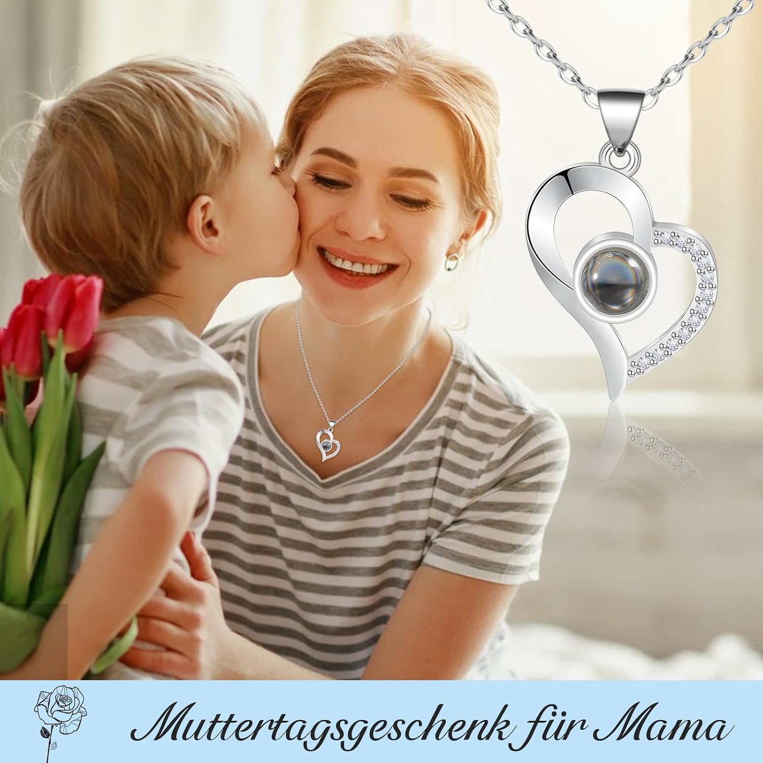 Thumbnail 1 de MANVEN Mutter-Tochter Halskette 45 cm