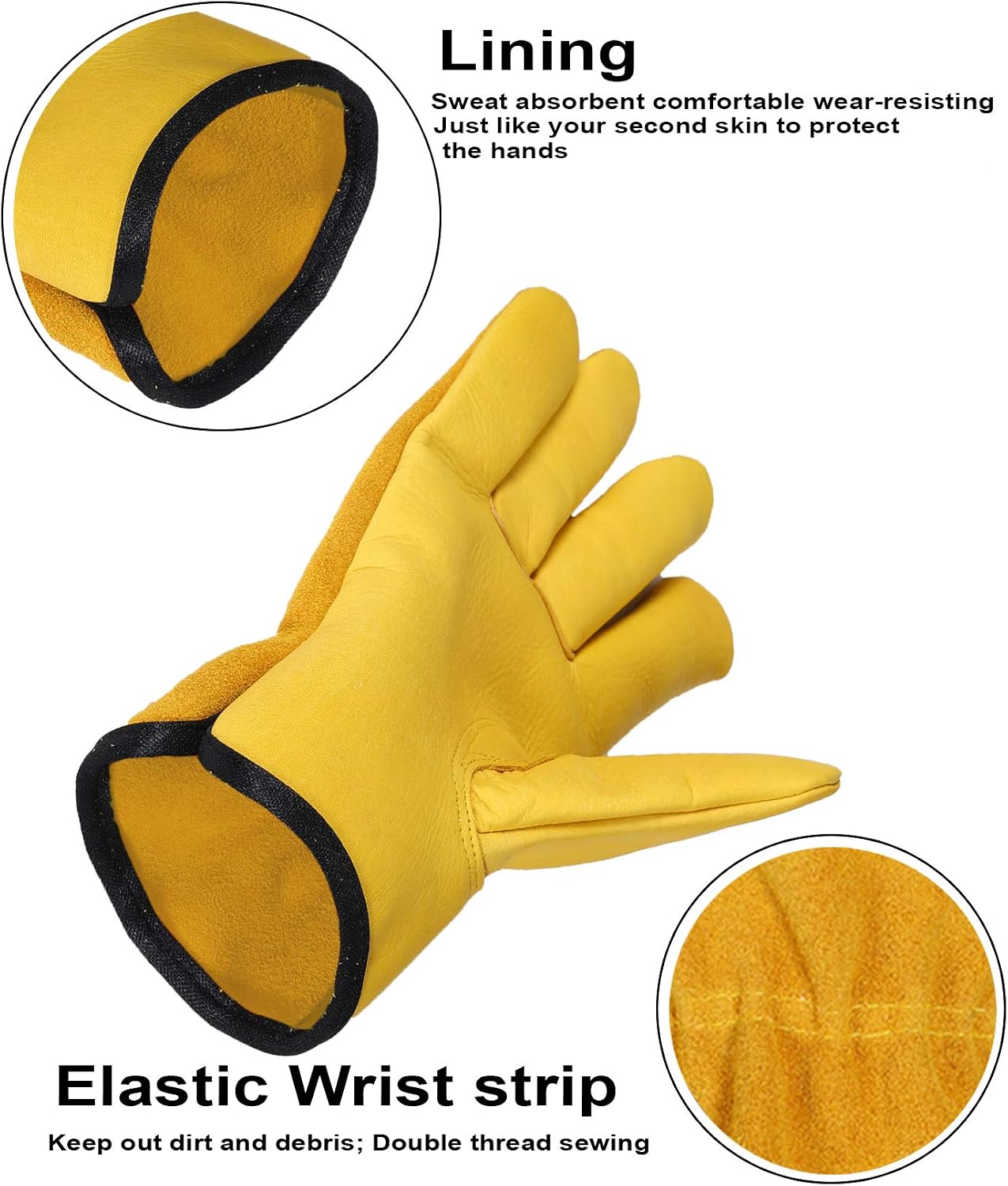 Thumbnail 2 de SAWANS Leather Working Gloves Thorn‑proof, Breathable