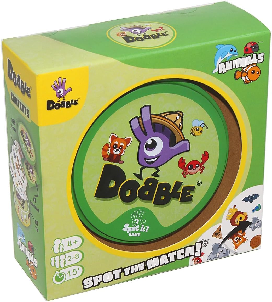 Detalle de Asmodee Dobble Animals card game 15 min