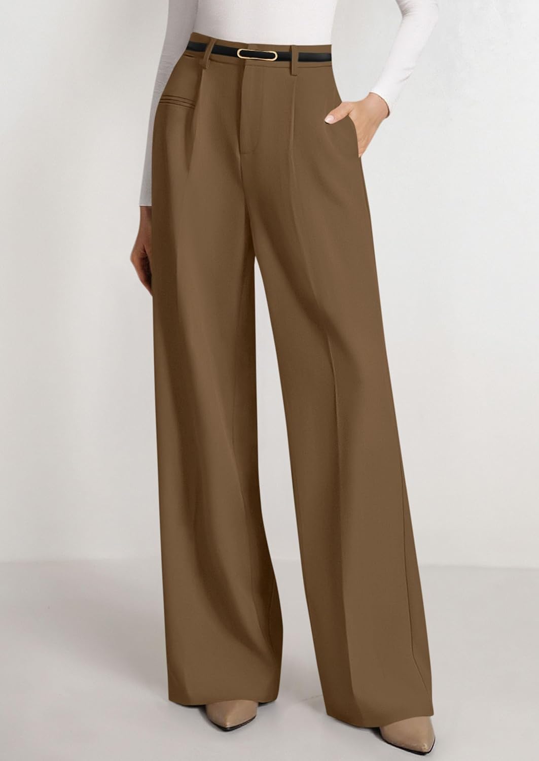 Thumbnail 4 de PRETTYGARDEN Women's Wide Leg Dress Pants: High-Waisted Palazzo Trousers for Work and Everyday