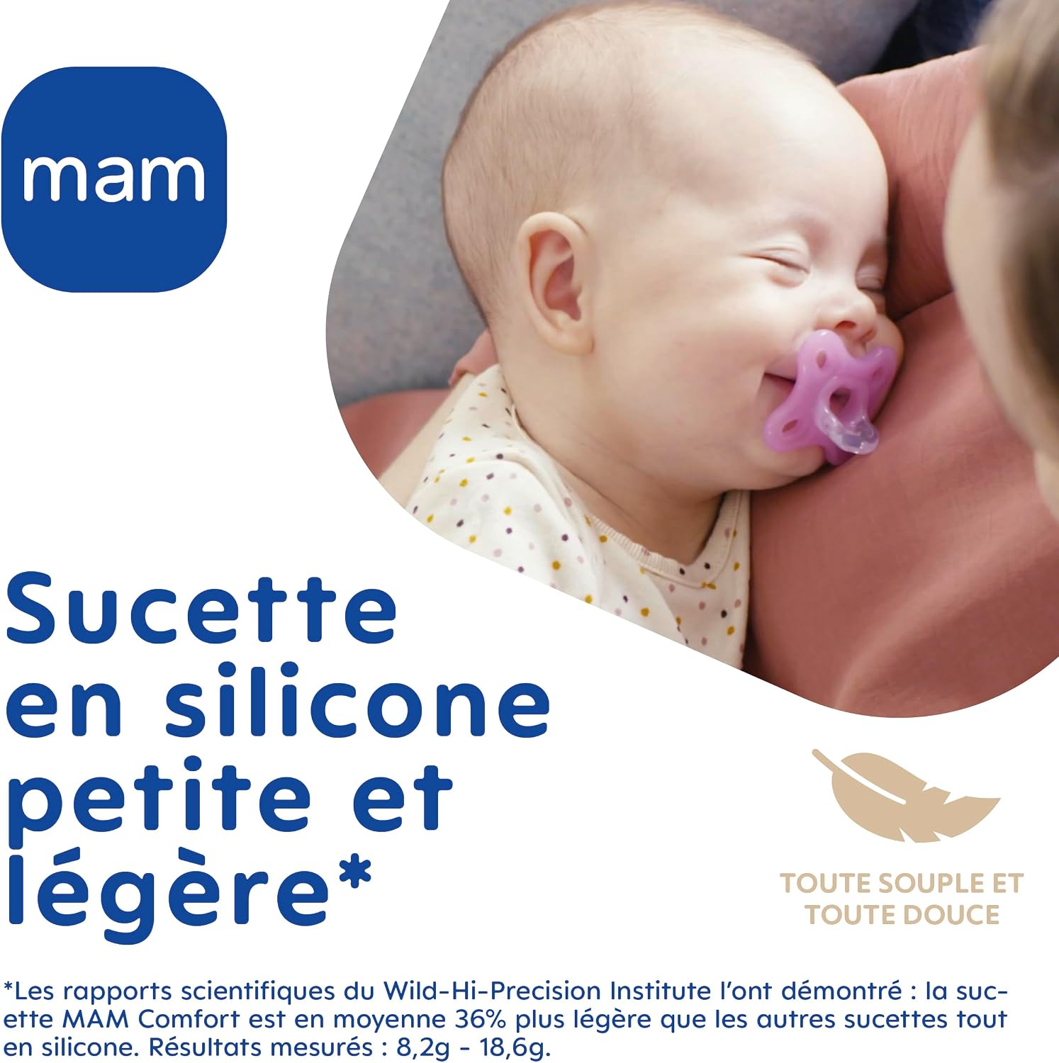 Thumbnail 4 de MAM Sucette Comfort Naissance 0-2 mois, Rose/Beige - Lot de 2 tétines