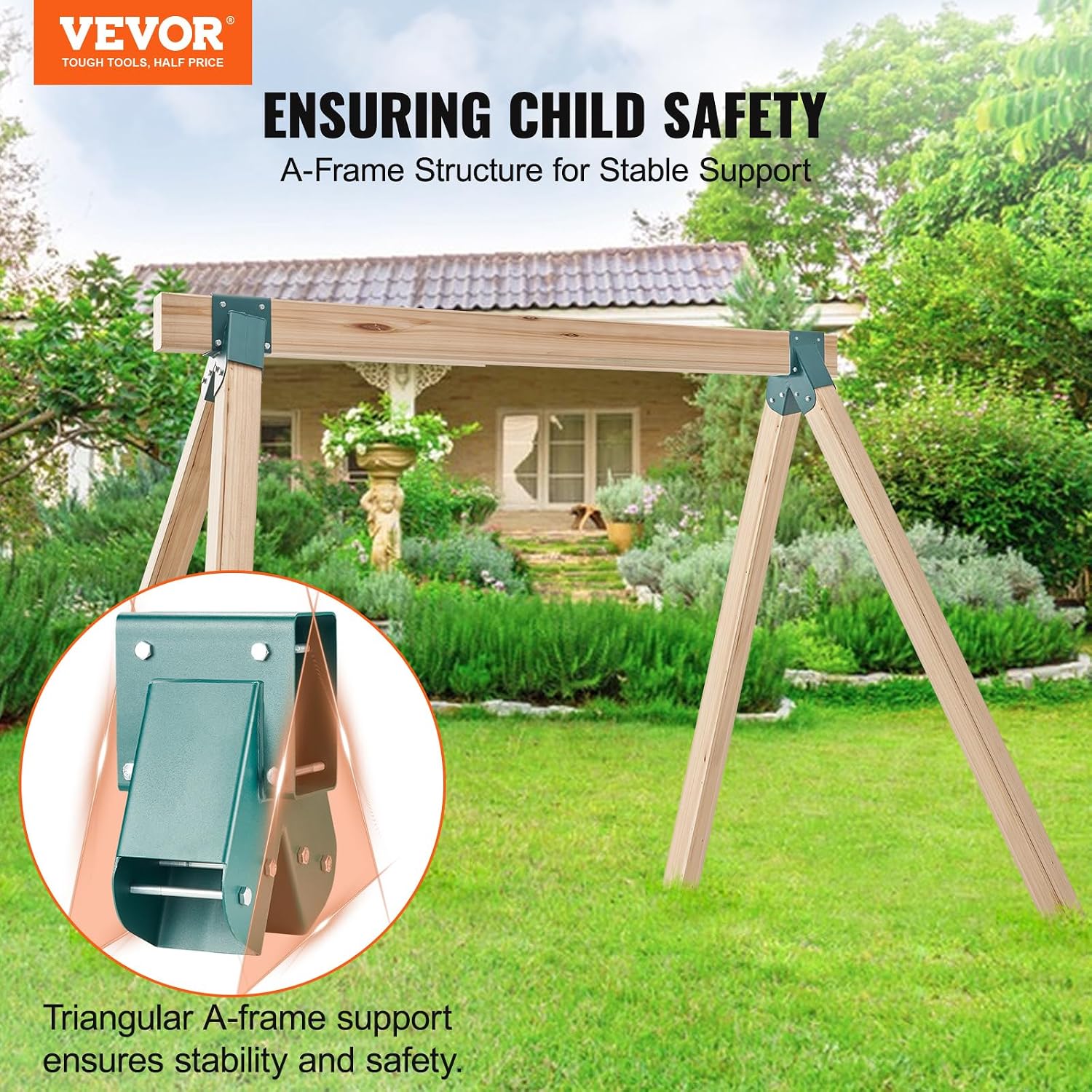 Detalle 2 de VEVOR A-Frame Swing Brackets 2 pc