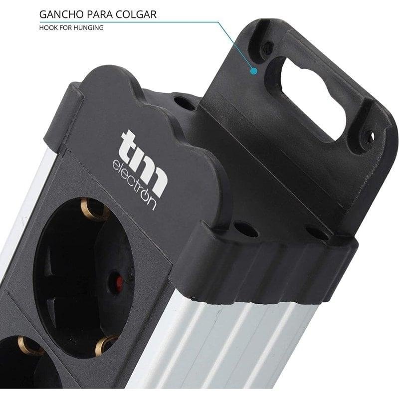 Thumbnail 1 de tm-electron Regleta 4 Tomas con Protección Negra