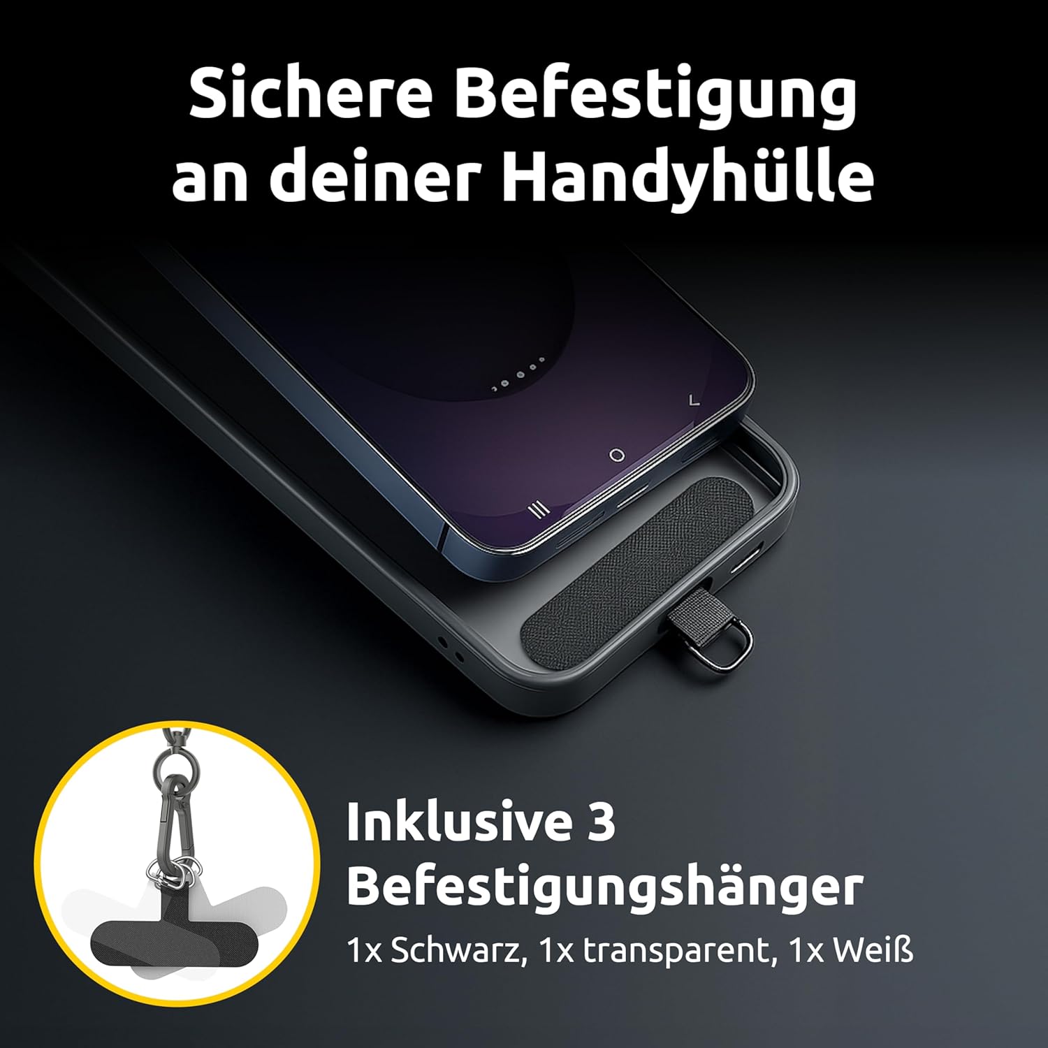 Thumbnail 2 de Intenso USB-C Lade- und Datenkabel Handykette (60 W, 480 Mbps, PD3.0/QC4.0) – 1,65 m, schwarz