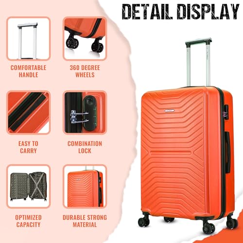 Detalle de Flymax 55x35x20 Cabin Suitcase Carry On: A practical ABS hard-shell choice for everyday travel