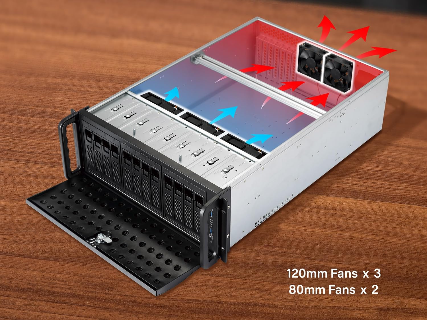 Detalle de Rosewill RSV-L4412U 12-Bay 4U Rackmount Server