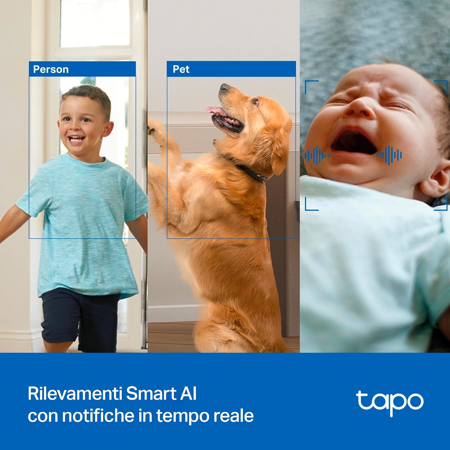 Thumbnail 3 de TP-Link Tapo C250 4K 8MP: telecamera Wi‑Fi interna con AI Tracking, visione notturna e allarme integrato