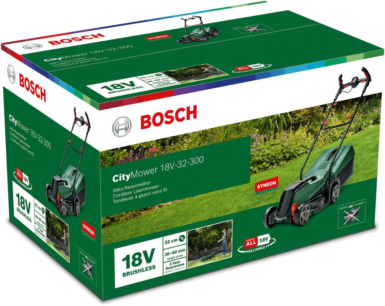 Thumbnail 6 de Bosch Akku-Rasenmäher CityMower 18V-32-300 (ohne Akku) – 32 cm Schnittbreite für bis zu 300 m²