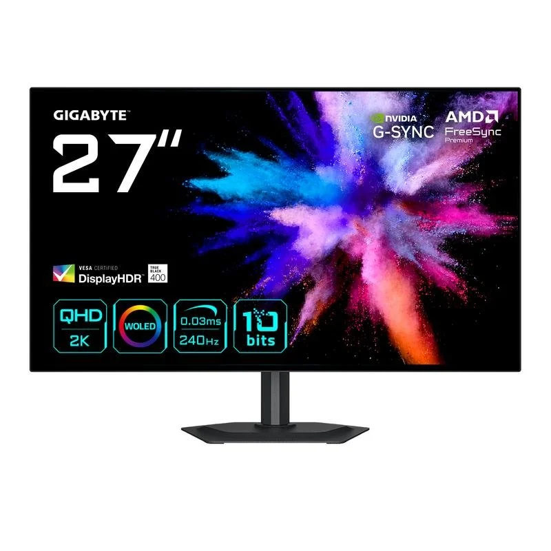 Detalle de Gigabyte GO27Q24G 27" OLED QHD 240 Hz: rendimiento ultrarrápido para juego y creación