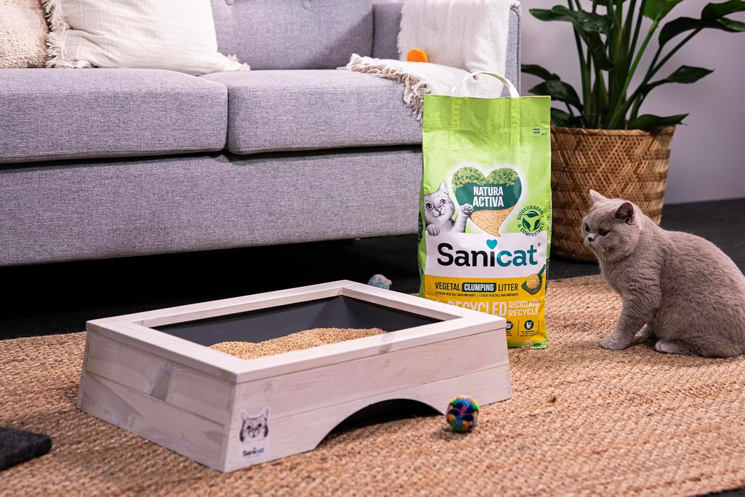 Detalle de Sanicat Recycled Corn Cob Clumping Cat Litter