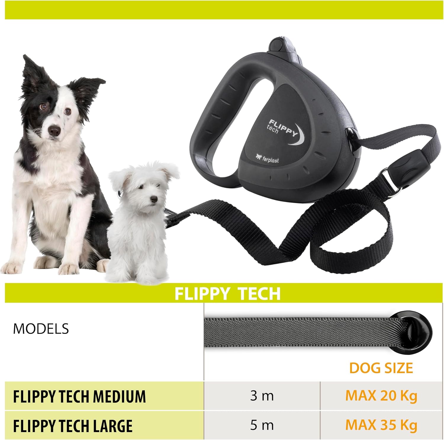 Detalle 2 de Ferplast Flippy Tech laisse enrouleur 3 m