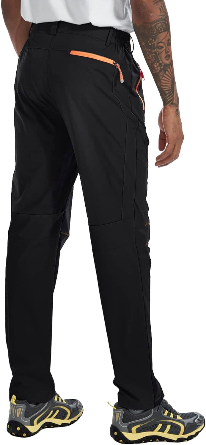 Detalle 2 de TBMPOY Men's Lightweight Hiking Pants, Quick-Dry, Water-Resistant, Zipper Pockets
