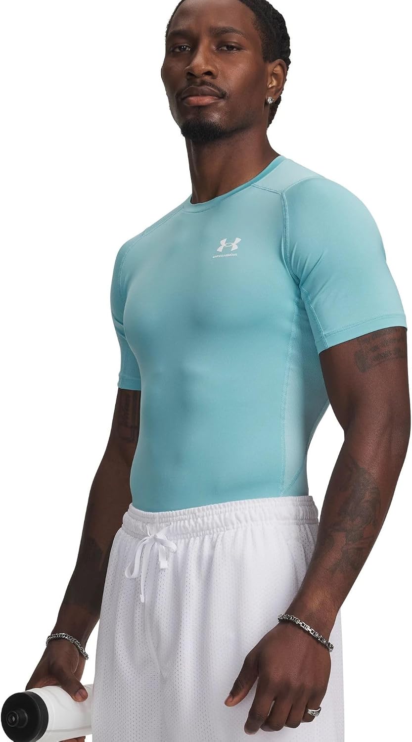 Detalle de Under Armour UA HG Armour Comp SS – Ultralicht, kompressionsbetont und atmungsaktiv
