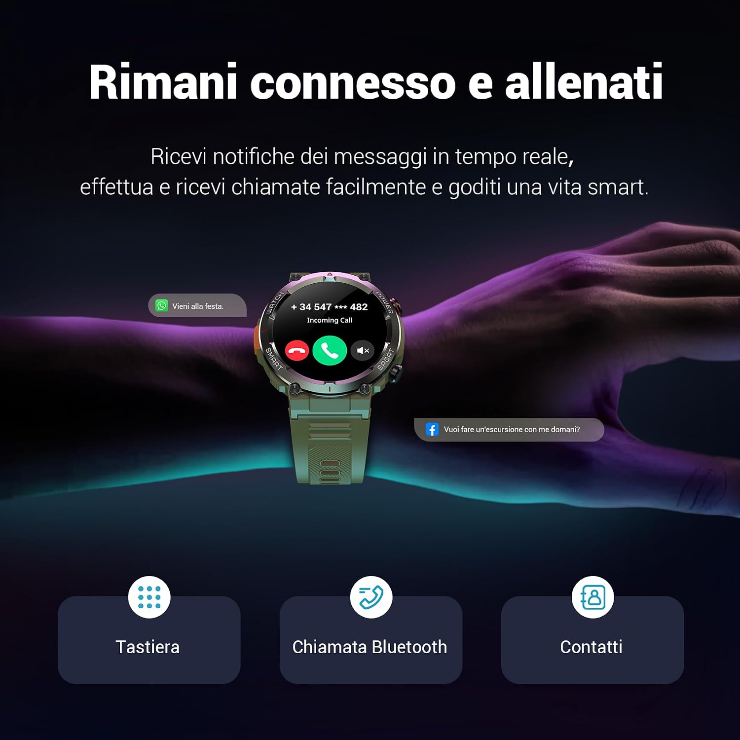 Thumbnail 4 de Blackview W50Pro Smartwatch Uomo 1,45
