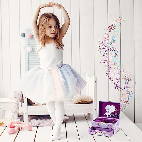 Detalle de CRAZE UNICORN – Boîte à Bijoux musicale pour fille avec figurine licorne et rangements généreux