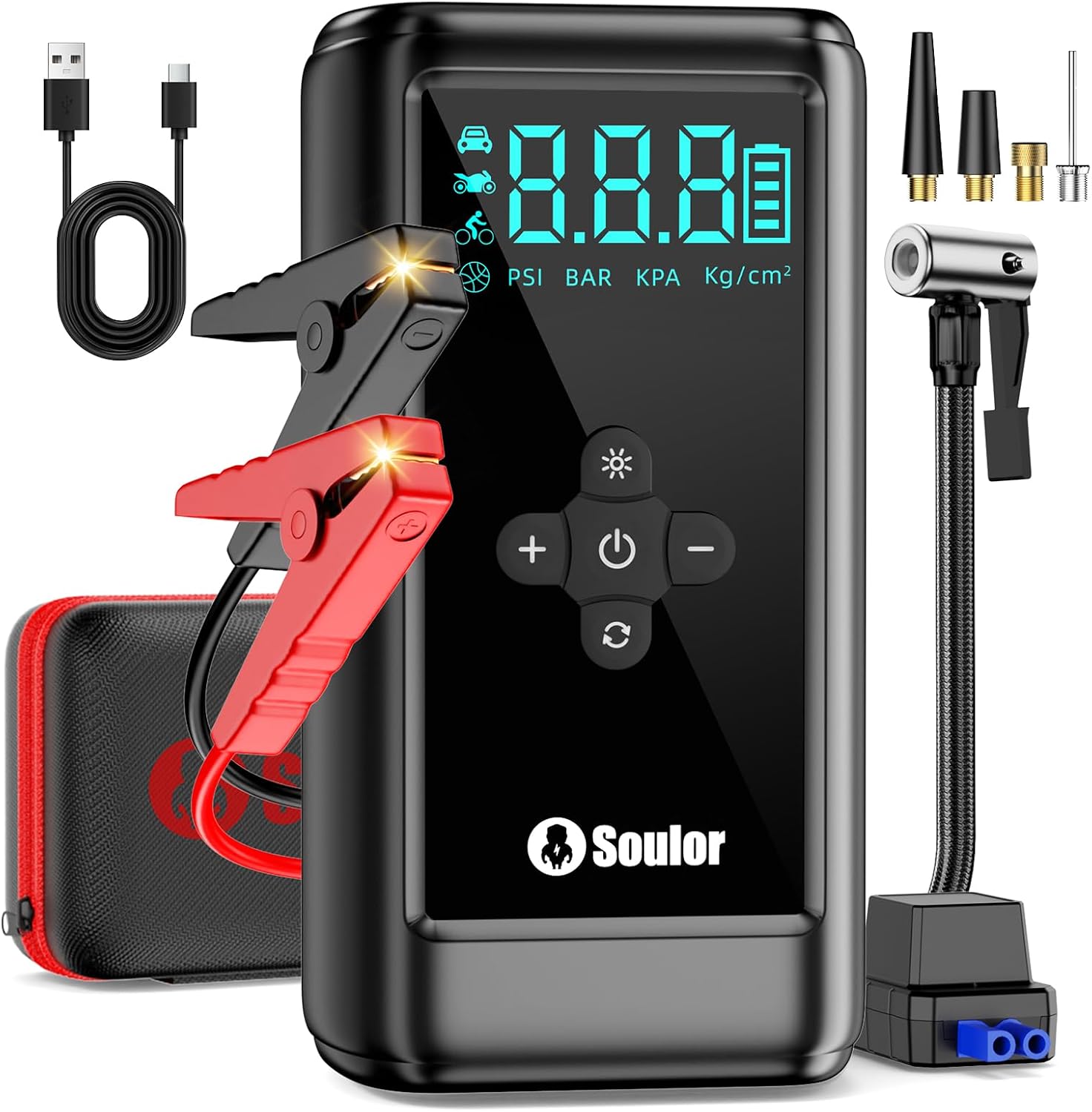Detalle de Jump Starter with Air Compressor 6000A