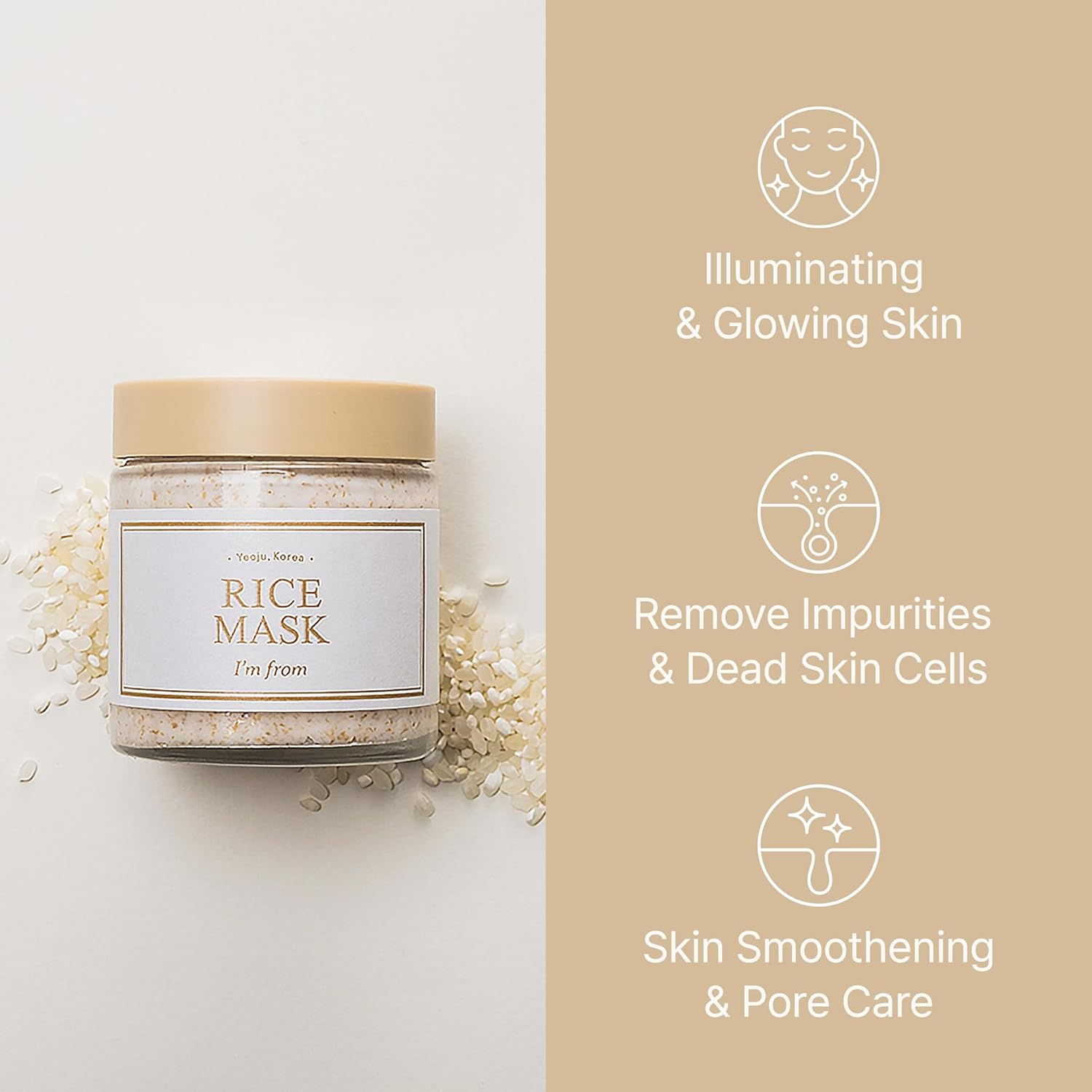 Detalle 2 de I'm from Mascarilla de arroz 3.88 oz ✨ Exfoliación y brillo natural