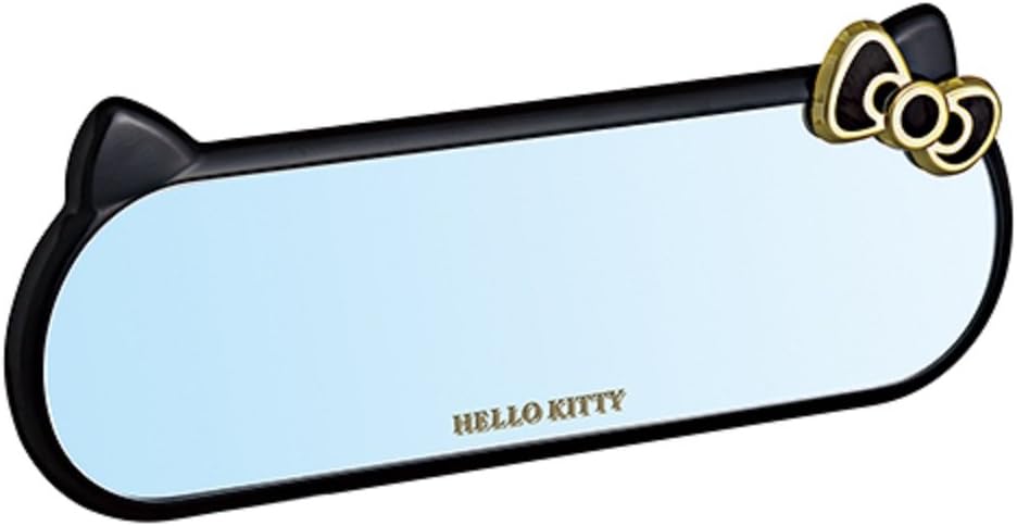 Detalle de セイワ KT501 ハローキティ ルームミラー 260mm シルバー鏡・ブラック