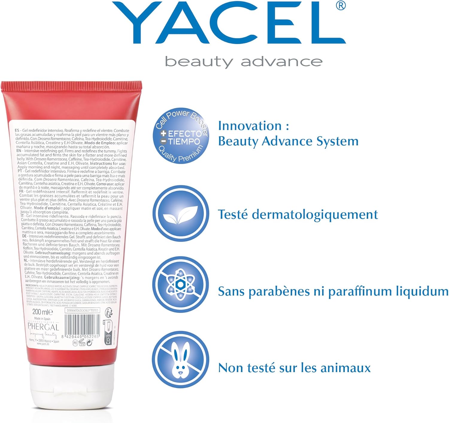 Thumbnail 5 de YACEL VENTRE PLANO Gel Reductor Intensif 200 ml