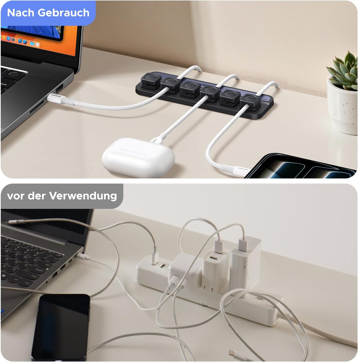 Thumbnail 6 de UGREEN Kabelhalter Clips Magnetisch 6er-Set