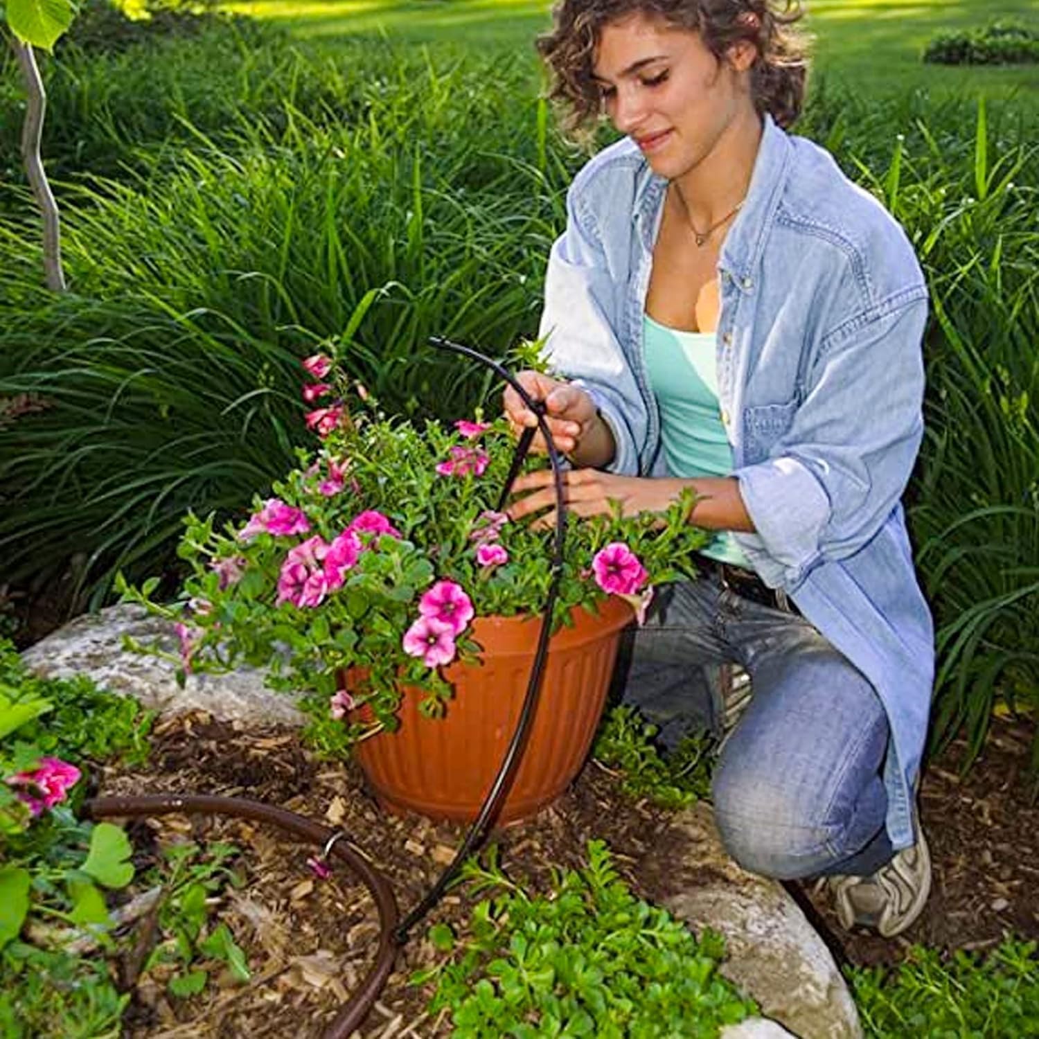 Thumbnail 1 de Wzzy Gurden Micro Tubo di Irrigazione 20 m – tubo di alimentazione nero, Ø esterno 7 mm, Ø interno 4 mm