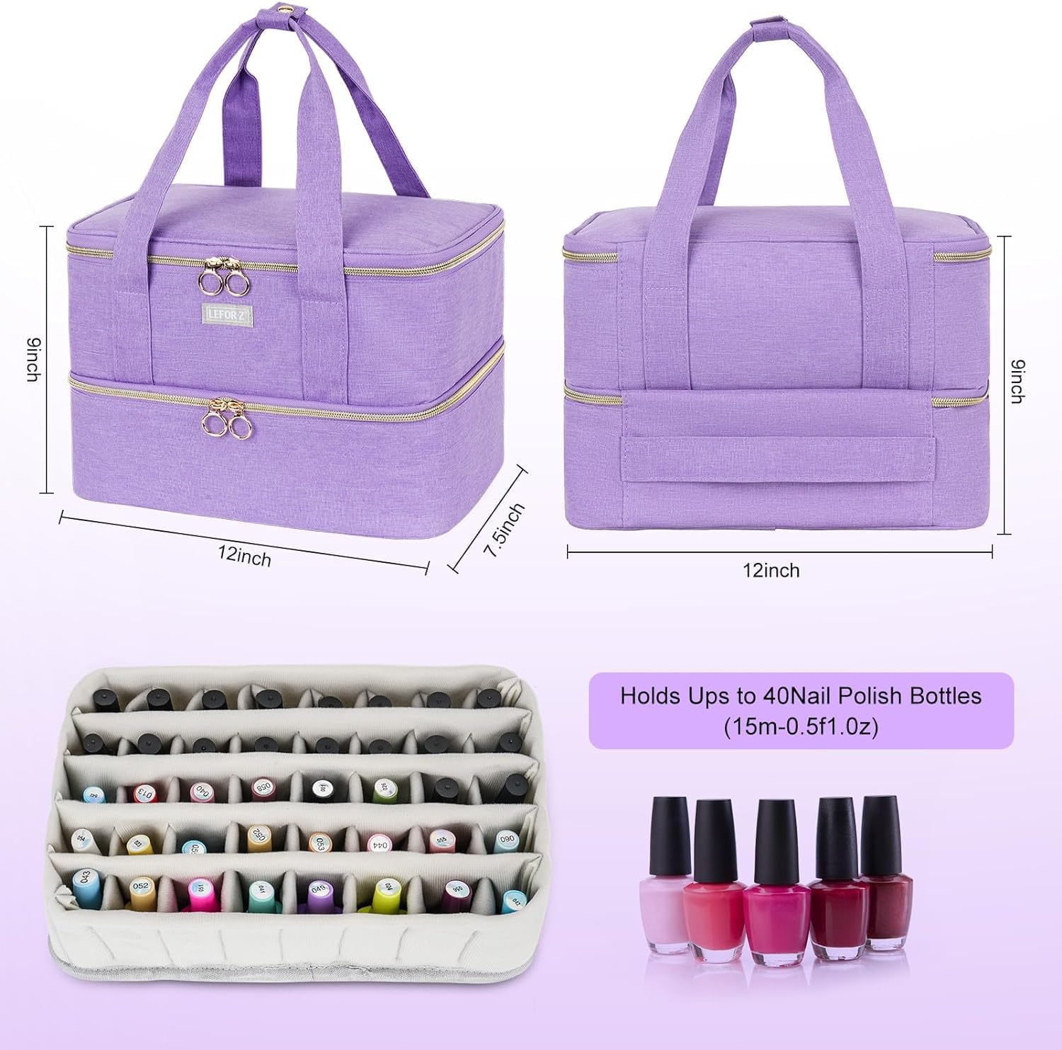 Detalle 2 de LEFOR·Z Nagellack Aufbewahrung Tasche