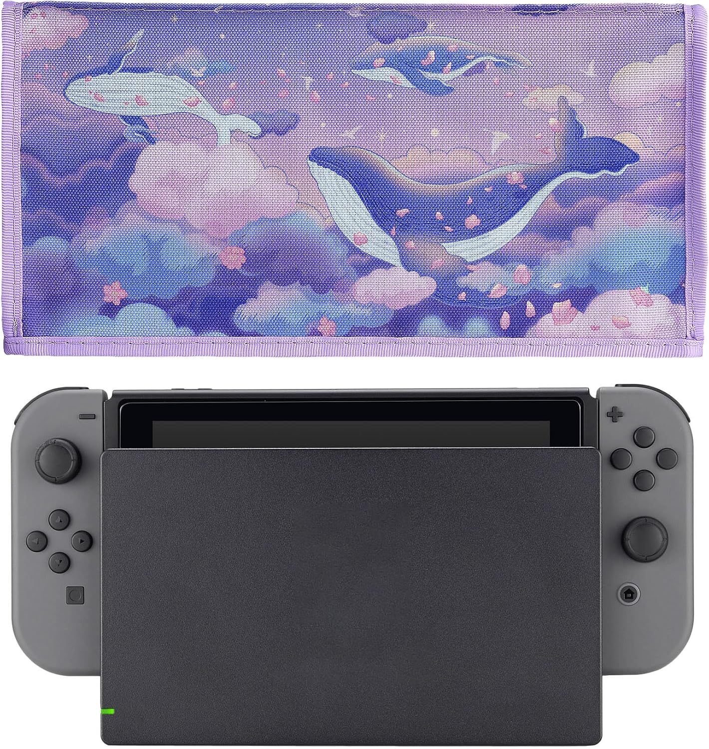 Detalle de PlayVital Nylon Dust Cover for Nintendo Switch – Whale in Dream