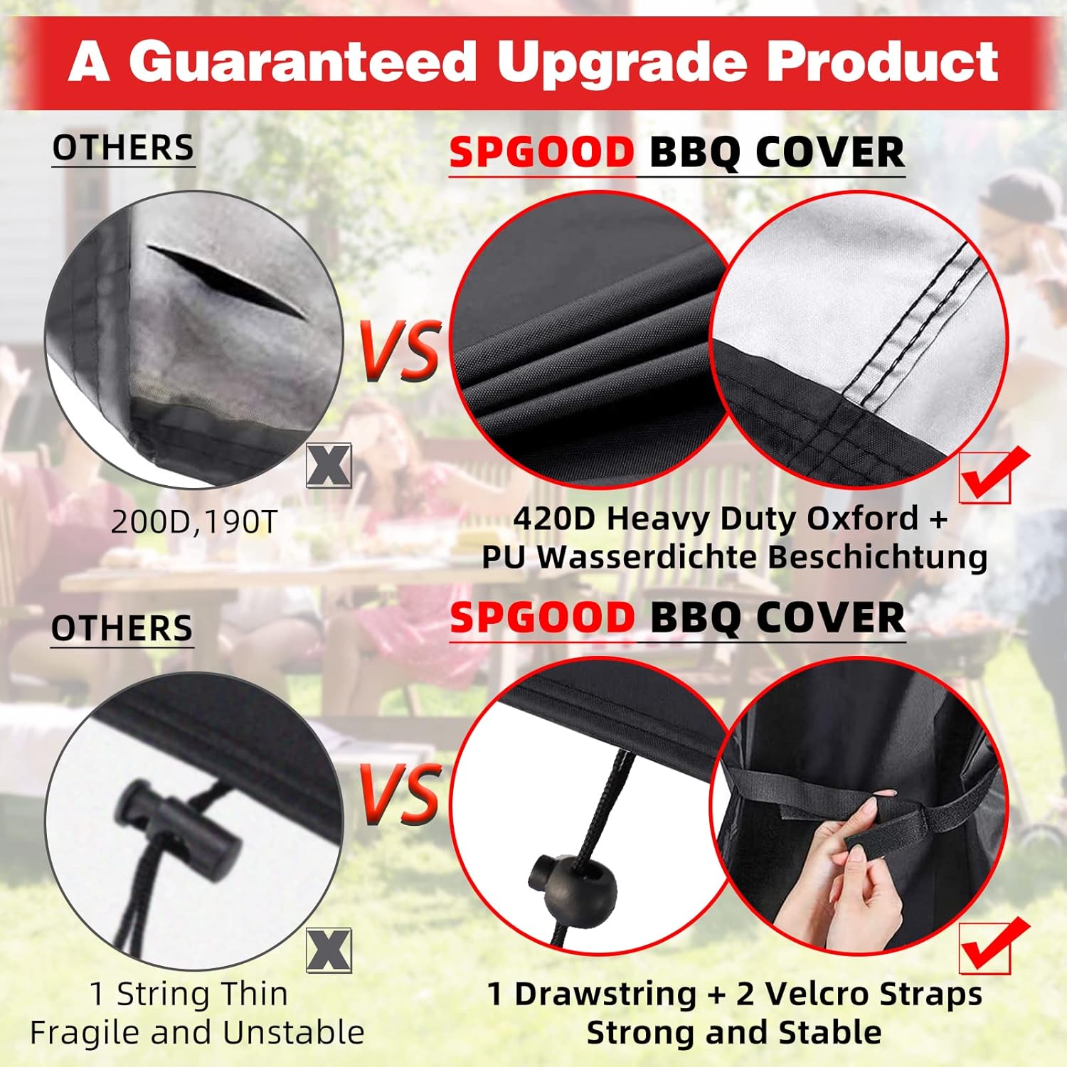 Thumbnail 6 de SPGOOD Funda Barbacoa Exterior Impermeable 105x49x102 cm