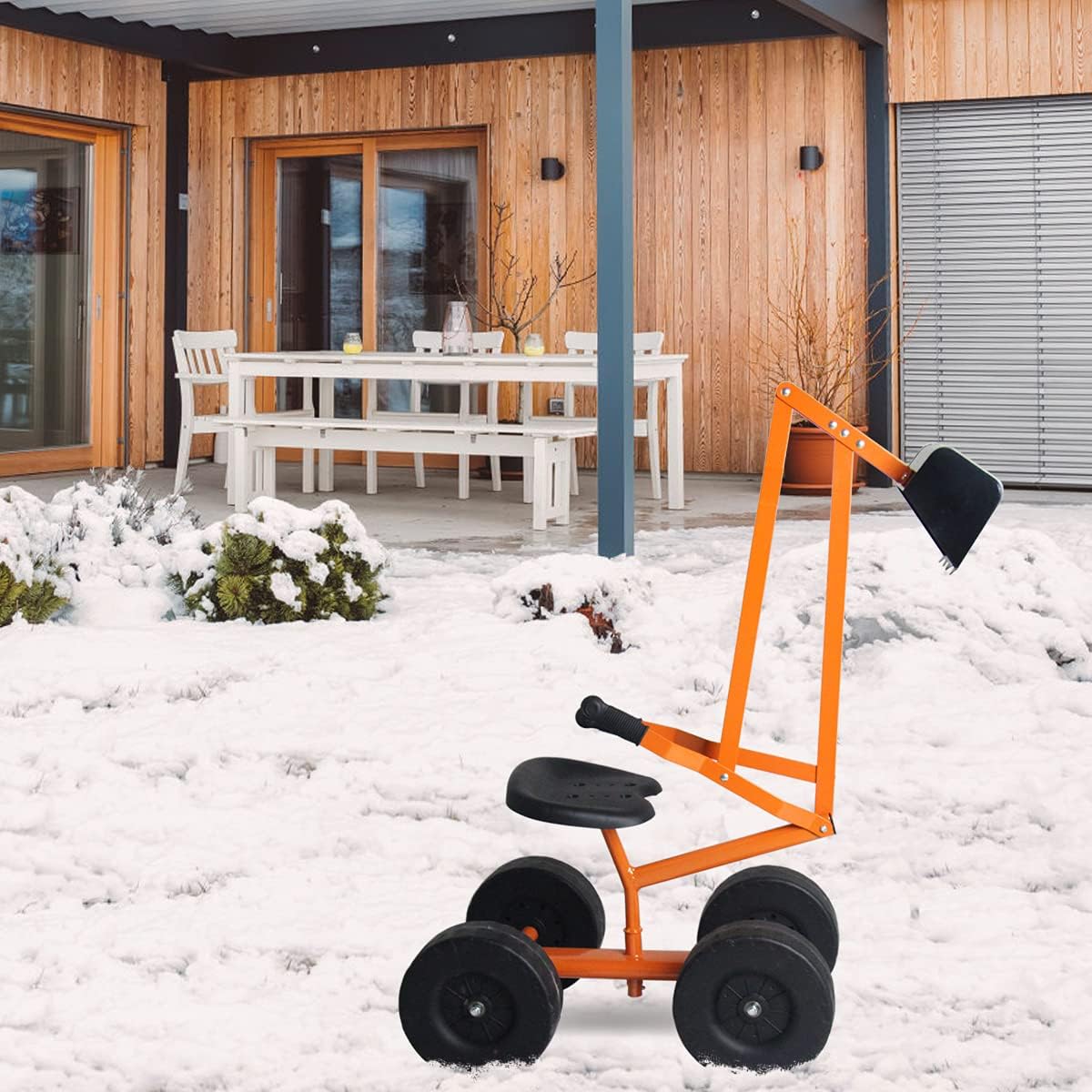 Detalle 1 de HONEY JOY Ride-On Sand Digger, Orange, Metal Frame and Four Wheels