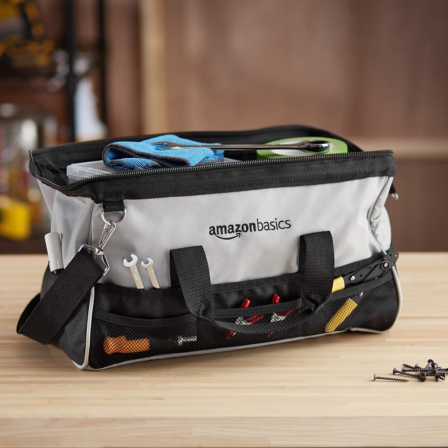 Thumbnail 6 de Amazon Basics Tool Bag: 40.6 cm in Black & Grey