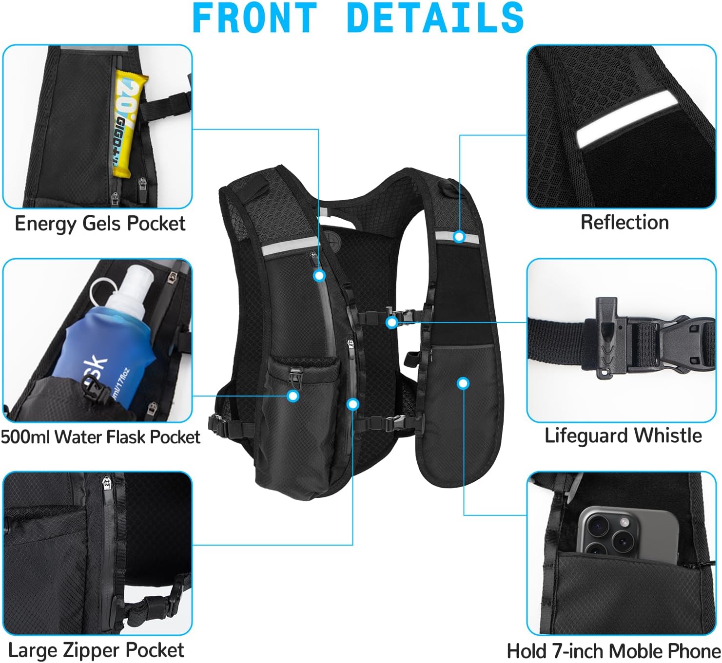 Thumbnail 2 de Hydration Backpack 2L Lightweight Running Vest