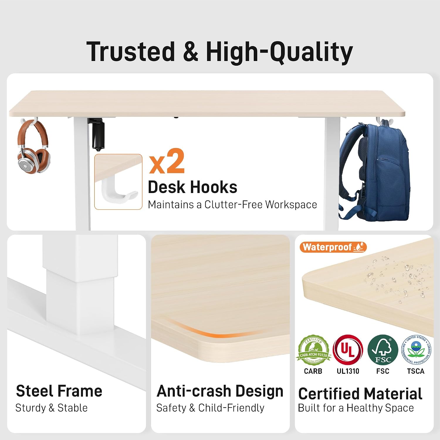 Thumbnail 6 de IMGadgets 55" Electric - Ivory Height-Adjustable Standing Desk, 55 x 24 in.