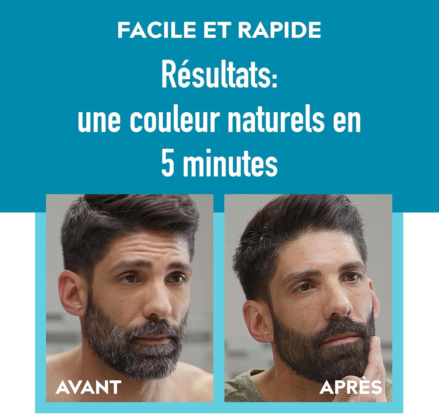 Detalle 2 de Just For Men Barbe & Moustache – Coloration barbe Naturel, M40 Moyen Foncé, sans ammoniaque