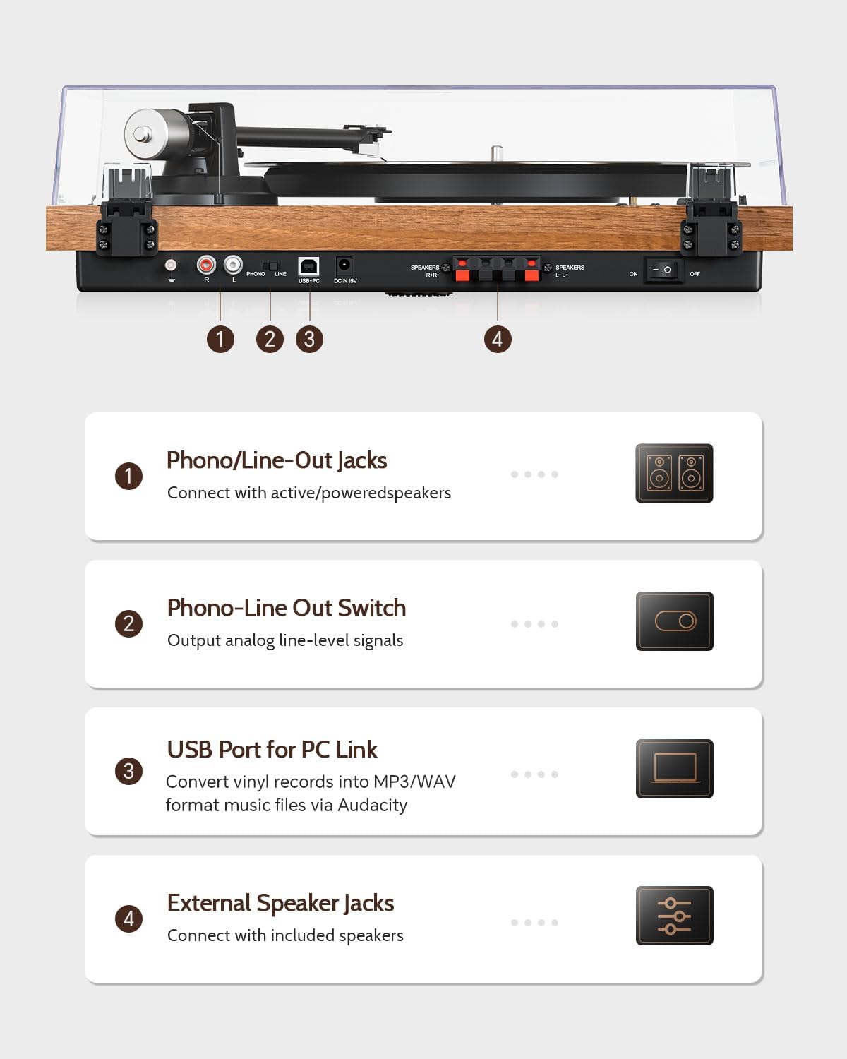 Detalle de 1 BY ONE Turntable System