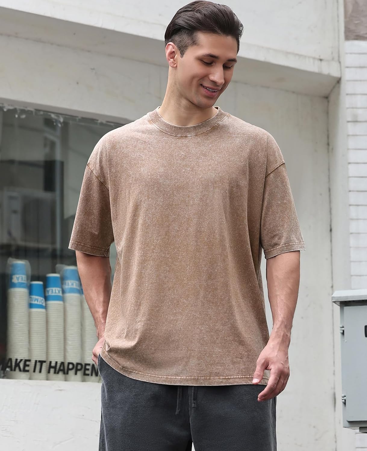 Thumbnail 1 de Oversized Cotton Tee Casual Loose Fit
