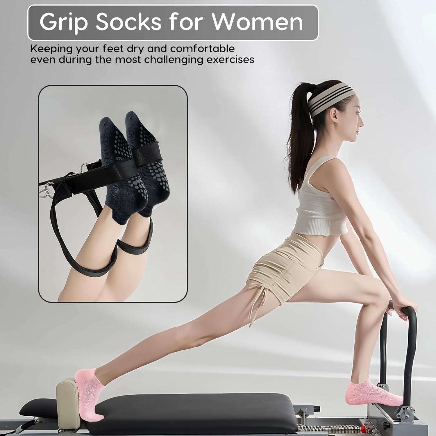Thumbnail 4 de Dzpuhuojz Calcetines Pilates antideslizantes 6 pares