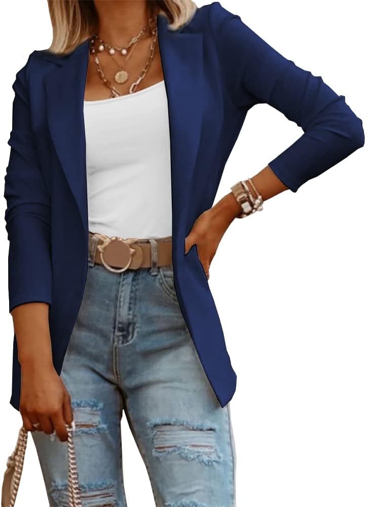 Detalle de Womens Casual Long Sleeve Knit Blazer — Open Front