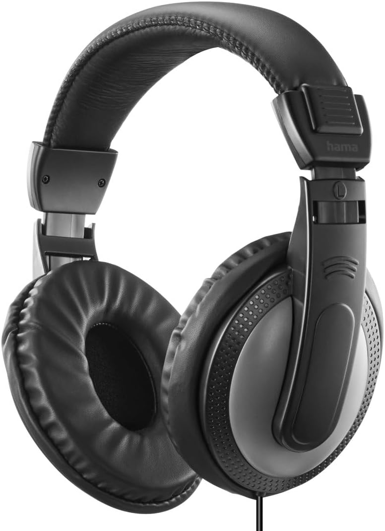 Detalle 2 de Hama ShellTV II TV Headphones (Over-Ear) with 6 m one-sided cable, volume control and 3.5 mm gold-plated jack – black