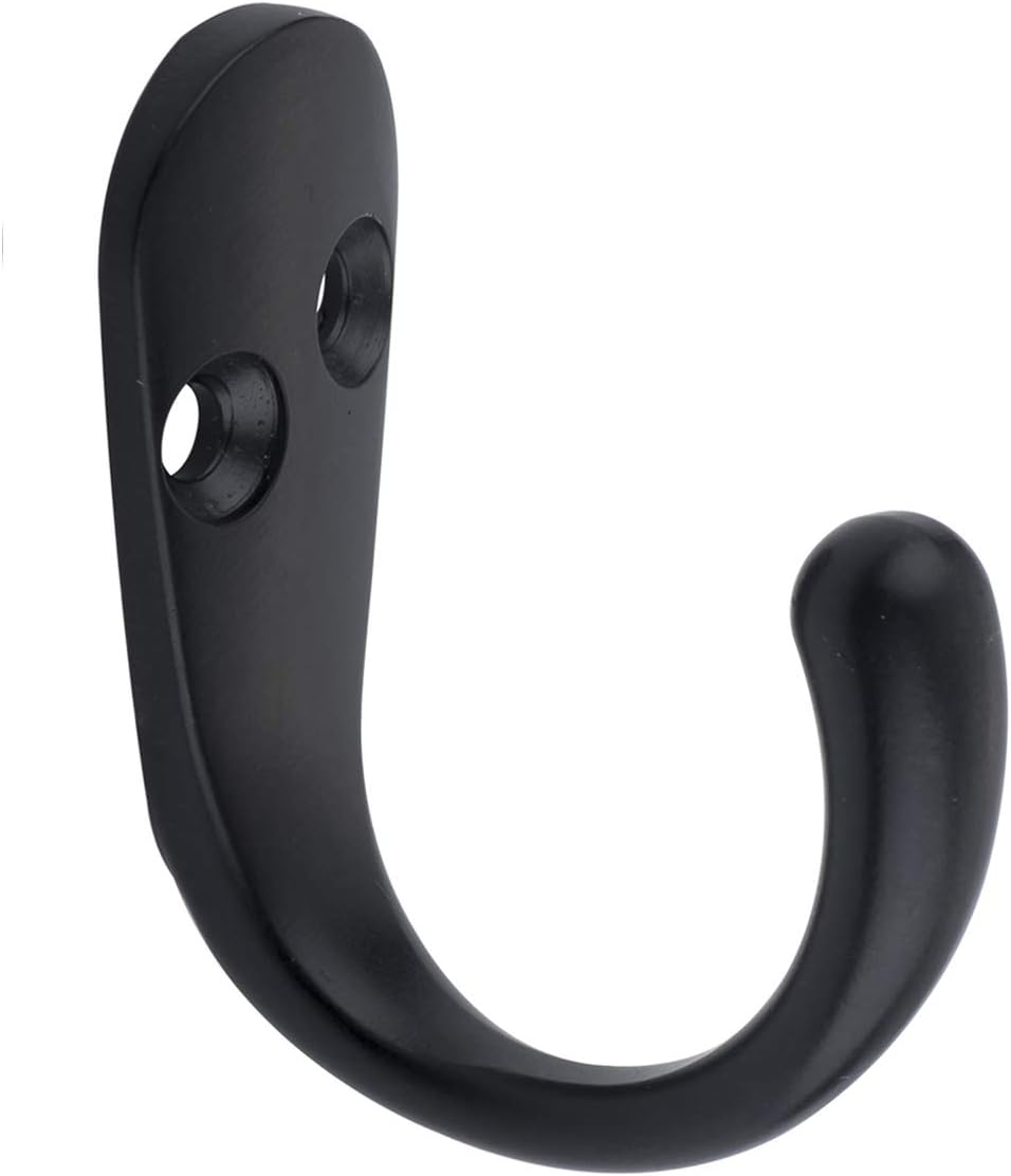 Thumbnail 3 de Amazon Basics AB4800-FB-5 Robe Hook, Flat Black – 5-Pack