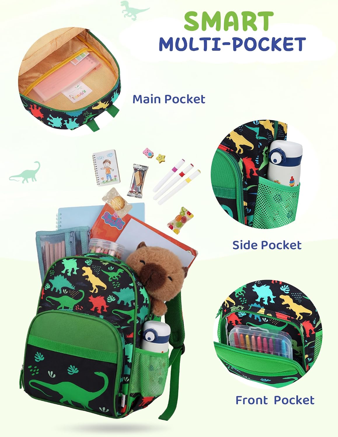 Detalle 2 de RAVUO Boys Backpack: Lightweight, Durable School Rucksack for Ages 5–8