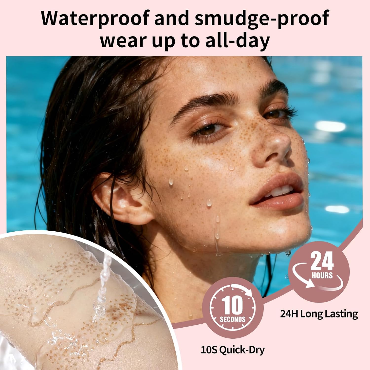 Detalle 2 de UCANBE 2PCS Dual-Ended Freckle Pen & Freckle Stamp Kit (03 Chestnut) — waterproof faux freckles, precision tip + stamp