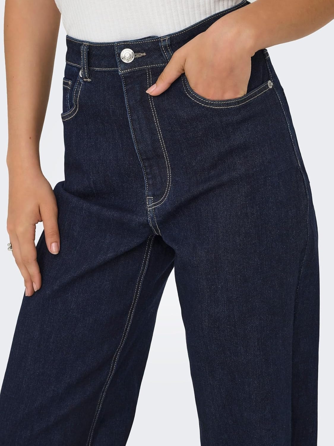 Detalle de ONLY Female Jeans mit weitem Bein ONLJUICY-WAUW – hohe Taille & weiter Beinschnitt