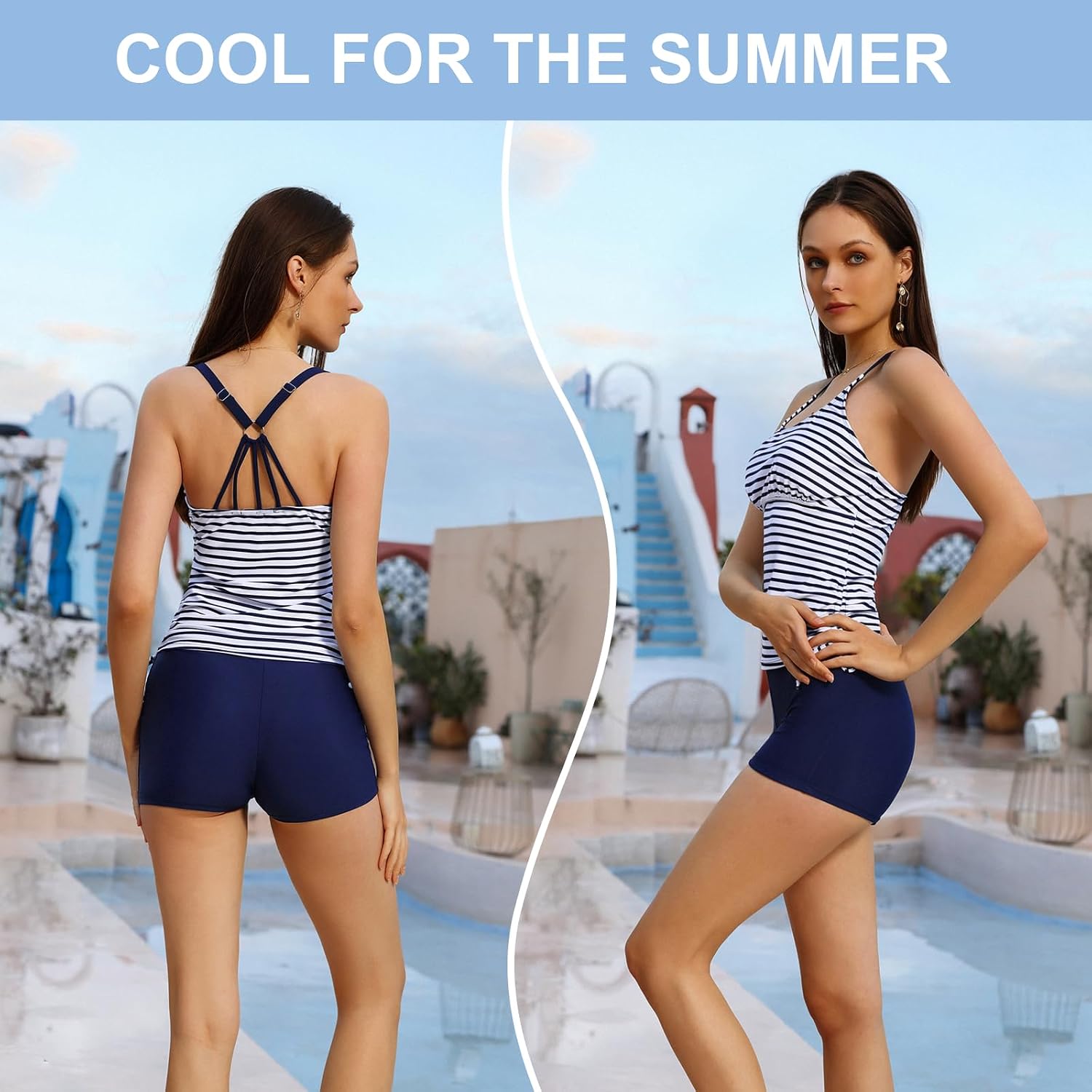 Thumbnail 4 de JASAMBAC Floral Tankini Swimsuit, drawstring