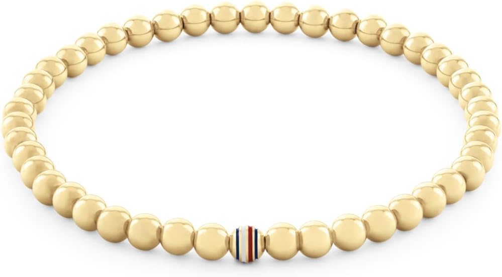 Detalle de Tommy Hilfiger Women's Stretch Bracelet 23K PVD Gold Plating