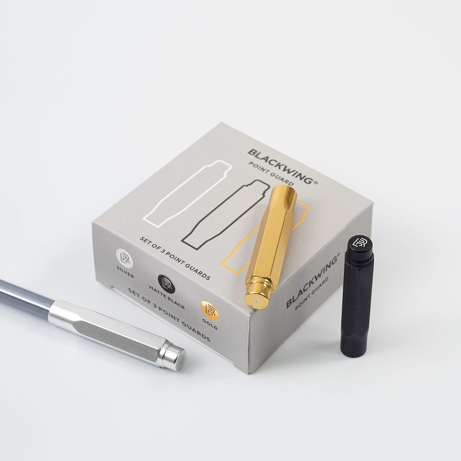 Detalle de BLACKWING ポイントガード 鉛筆の芯先を守る軽量アルミ製プロテクター