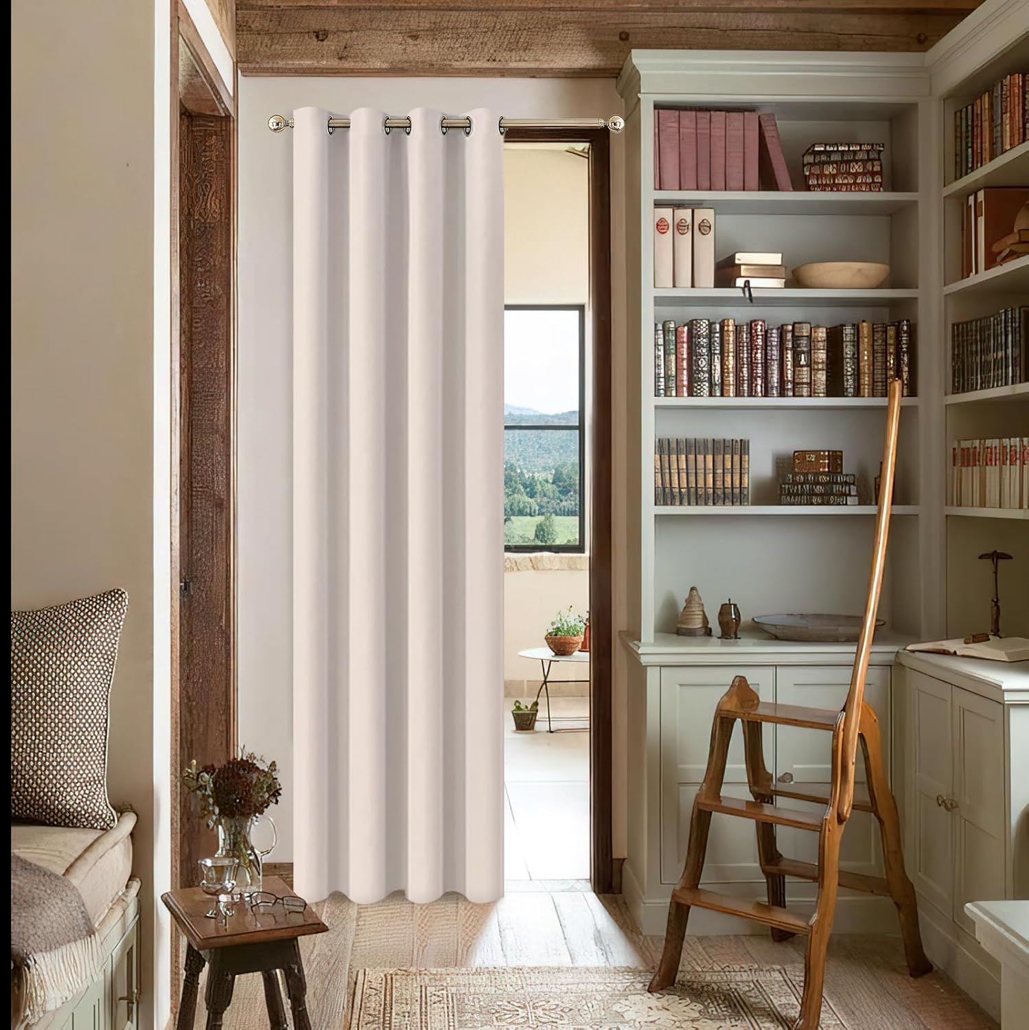 Thumbnail 5 de Rideaux occultants MRTREES beige à œillets (140 x 250 cm) : isolation thermique et anti-bruit