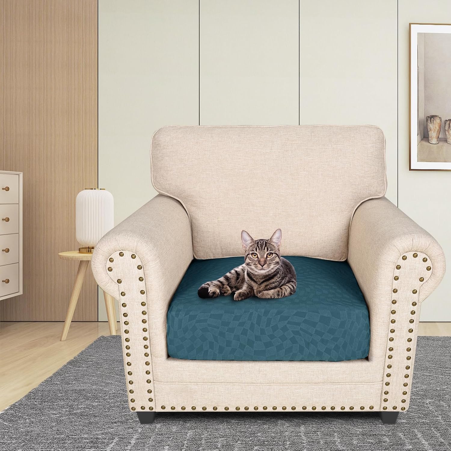 Detalle 2 de Ystyle Funda Asiento Sofa 1 Asiento Turquesa
