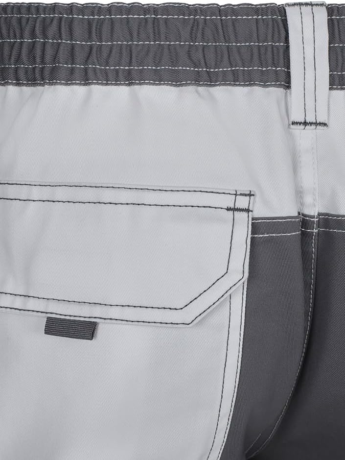 Thumbnail 4 de Velilla 103020B Pantalón bicolor multibolsillos blanco/gris 👖 Talla 46