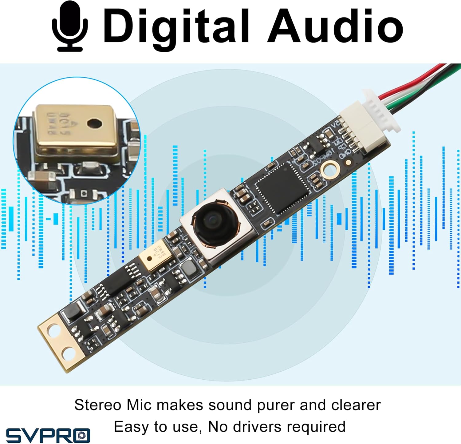 Detalle de Svpro 16MP Autofocus USB Camera Module with Microphone for Computer
