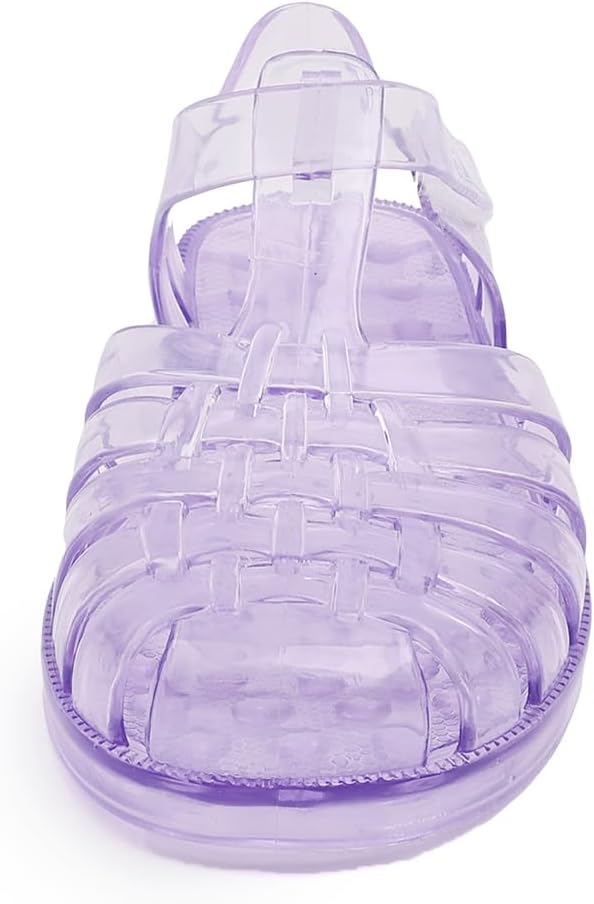 Detalle de GUGUYeah Jelly Sandals for Girls: Waterproof, Velcro-Closure Jelly Sandals for Toddlers to Big Kids